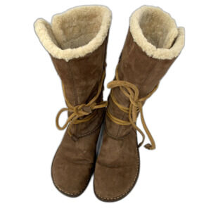 UGG CATALINA Womens Size 9 Brown Leather Sheepskin Boots